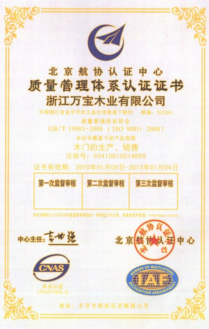 奥迪木门_企业荣誉
