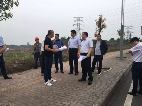 重庆市永川区文区长莅临视察乔治伯爵港桥生产基地