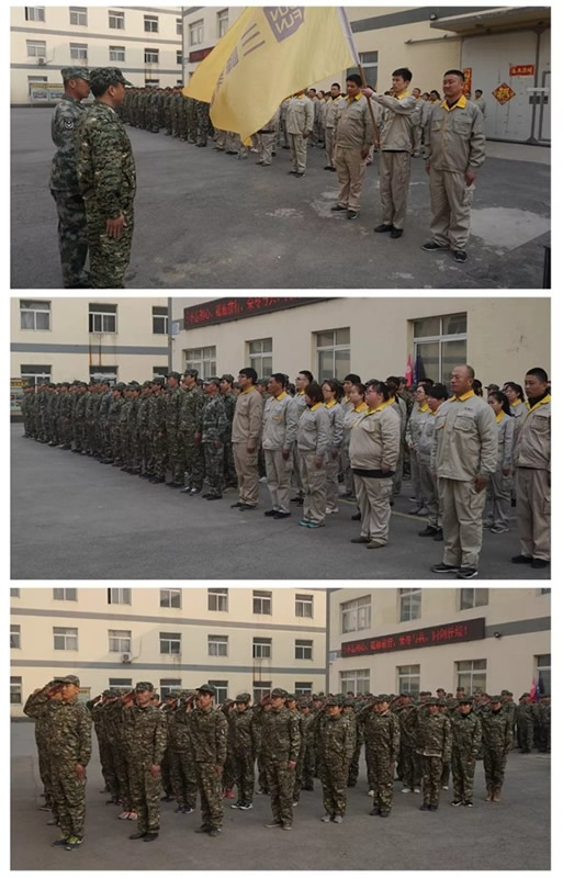 三峰木门第三生产中心军训活动，迷彩盛放！
