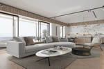 天天木门：用木元素和灰白色打造现代风格公寓