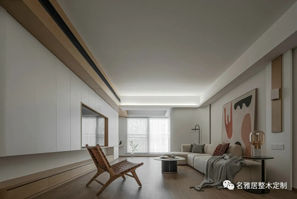 名雅居全屋 | 130㎡极简自然风，方圆交错，木白有序！