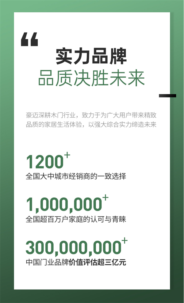 豪迈木门丨全新形象 超越未来