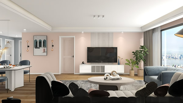 少女系十足的157m²现代简约家装，甜美感爆棚！