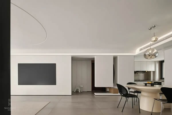 尚佰高定丨156m²极致简洁的家居空间，干净而克制的美