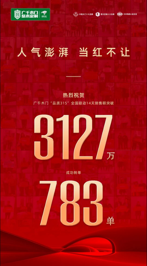 广千木门丨“品质315”全国活动圆满告捷！