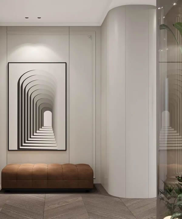 金牌木门·弧形墙面 | 用曲线的艺术打造灵性的家居空间