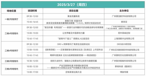 展会同期活动① | 旧改突围、流量破局、出海升维...50+论坛活动，洞见2025 家居商机
